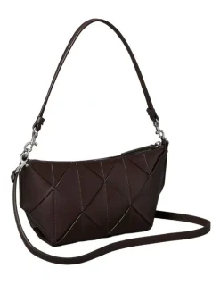 Calvin Klein Woven Shoulder Bag in Brown