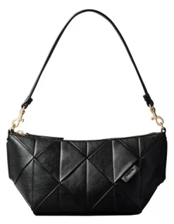 Calvin Klein Woven Shoulder Bag in Black