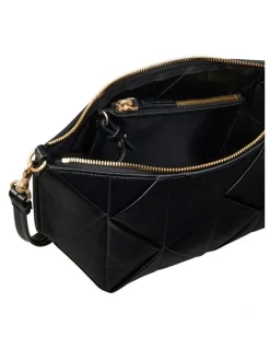 Calvin Klein Woven Shoulder Bag in Black