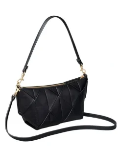 Calvin Klein Woven Shoulder Bag in Black