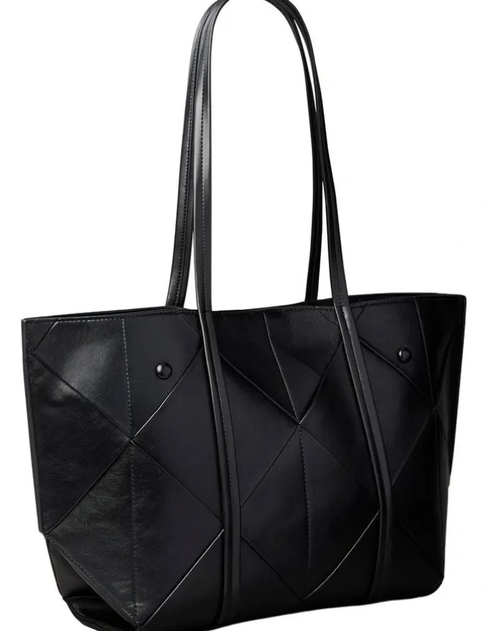 Calvin Klein Woven Tote Bag in Black
