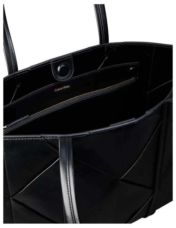 Calvin Klein Woven Tote Bag in Black