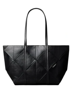 Calvin Klein Woven Tote Bag in Black