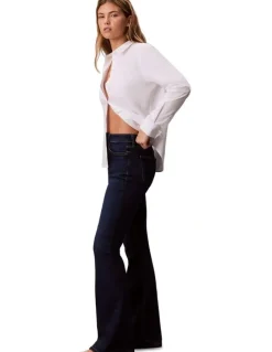 Calvin Klein Jeans High Rise Flare Jean in Blue Orbit