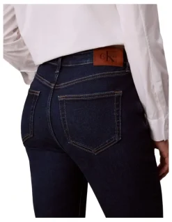 Calvin Klein Jeans High Rise Flare Jean in Blue Orbit