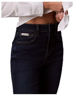 Calvin Klein Jeans High Rise Flare Jean in Blue Orbit