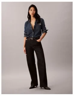 Calvin Klein Jeans High Rise Loose Jean in Iconic Indigo