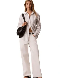 Calvin Klein Jeans Low Rise Baggy Jeans in Chalk White