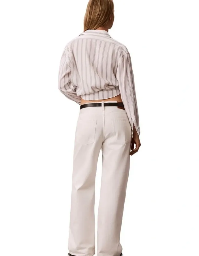Calvin Klein Jeans Low Rise Baggy Jeans in Chalk White
