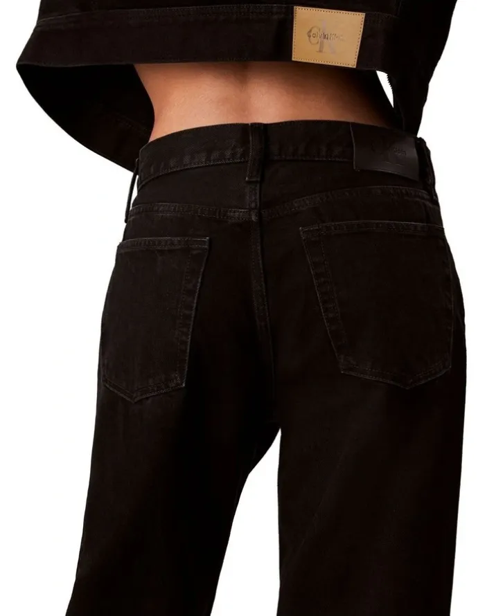 Calvin Klein Jeans Low Rise Baggy Jeans in Soft Black