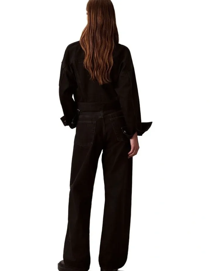 Calvin Klein Jeans Low Rise Baggy Jeans in Soft Black