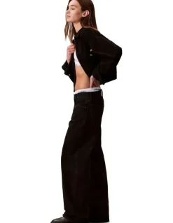 Calvin Klein Jeans Low Rise Baggy Jeans in Soft Black