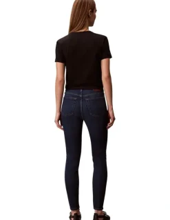 Calvin Klein Jeans Mid Rise Skinny Blue Jean in Blue Orbit