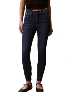 Calvin Klein Jeans Mid Rise Skinny Blue Jean in Blue Orbit
