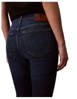 Calvin Klein Jeans Mid Rise Skinny Blue Jean in Blue Orbit