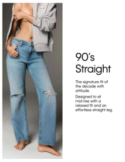 Calvin Klein Jeans Signature 90's Straight Jeans in Solar Flare