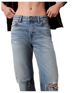 Calvin Klein Jeans Signature 90's Straight Jeans in Gold Dust