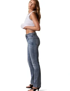 Calvin Klein Jeans The Archive High Rise Slim Jean in Blue