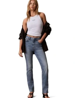 Calvin Klein Jeans The Archive High Rise Slim Jean in Blue