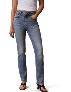 Calvin Klein Jeans The Archive High Rise Slim Jean in Blue