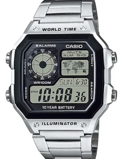Casio Stainless Steel Watch in Black/Silver