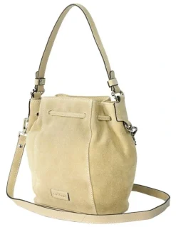Cellini Montego Suede Bucket Bag in Taupe