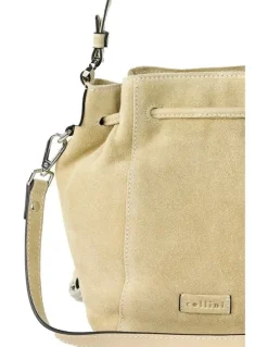 Cellini Montego Suede Bucket Bag in Taupe