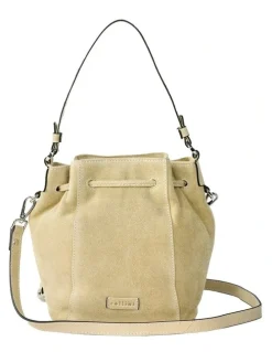 Cellini Montego Suede Bucket Bag in Taupe