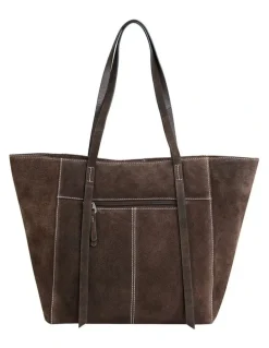 Cellini Montego Suede Tote Bag in Espresso