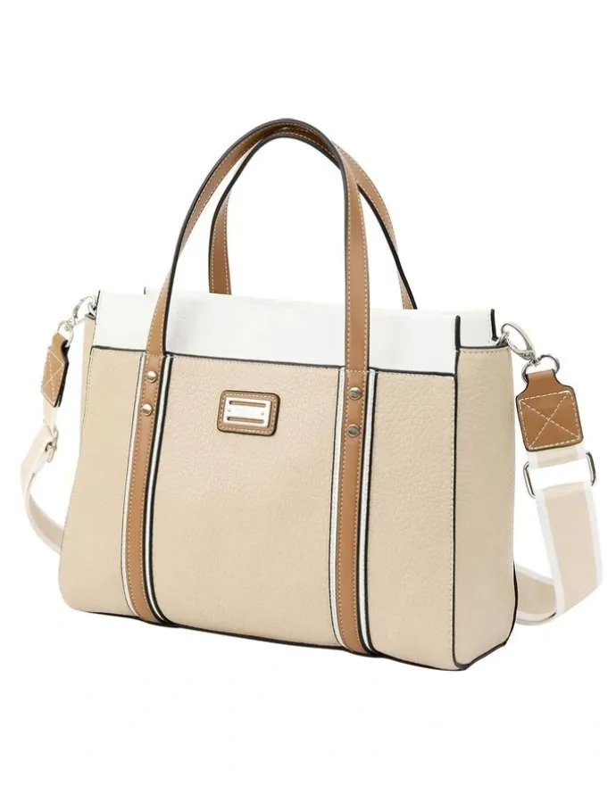 Cellini Sport Dani Satchel Bag in Nude Multi