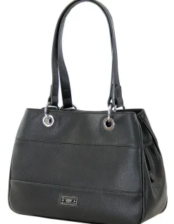 Cellini Sport Key Item Zip Top Shoulder Bag in Black