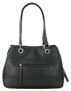 Cellini Sport Key Item Zip Top Shoulder Bag in Black