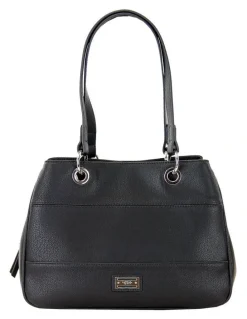 Cellini Sport Key Item Zip Top Shoulder Bag in Black