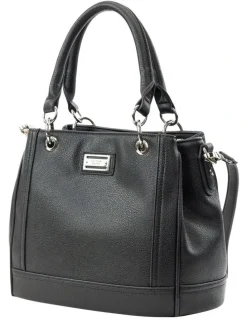 Cellini Sport Zoe Zip Top Satchel Bag in Black