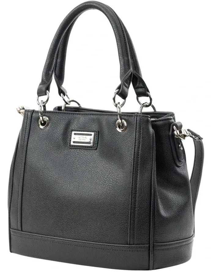 Cellini Sport Zoe Zip Top Satchel Bag in Black