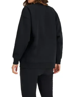 Champion Champion Script Tonal Crew Sweater in Black