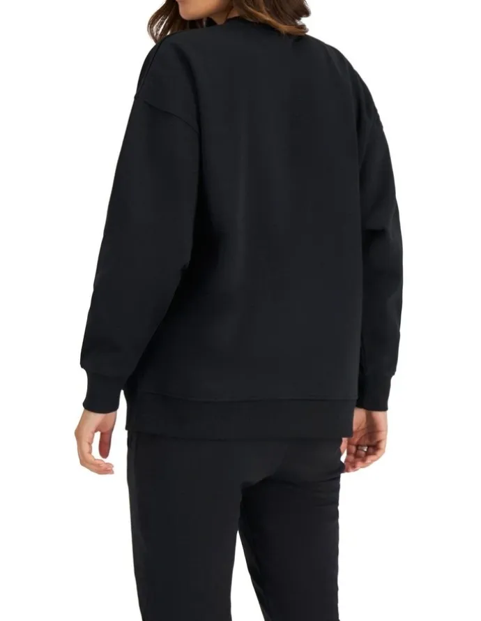 Champion Champion Script Tonal Crew Sweater in Black