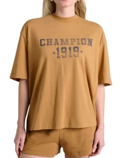 Champion Legacy Graphic Tee in Brown