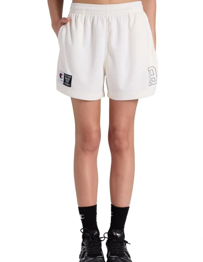 Champion Mesh Sports Short in Ivory White