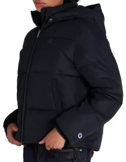 Champion Puffer Jacket in Black