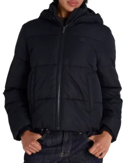 Champion Puffer Jacket in Black