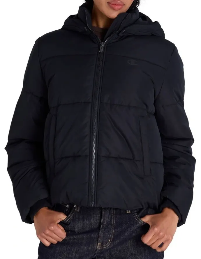 Champion Puffer Jacket in Black