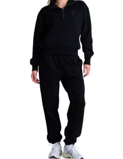 Champion Rochester Base Quarter Zip Sweater in Black