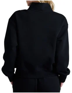 Champion Rochester Base Quarter Zip Sweater in Black