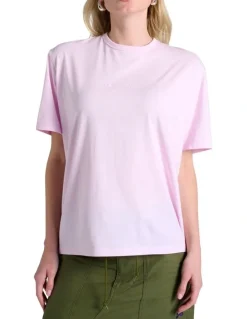 Champion Script Short Sleeve Tee in Pink