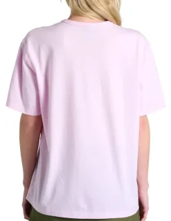Champion Script Short Sleeve Tee in Pink