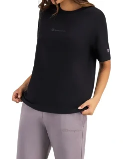 Champion Script Tonal Tee in Black
