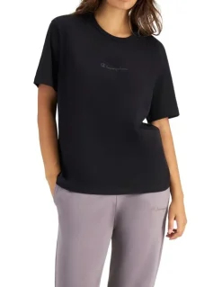 Champion Script Tonal Tee in Black