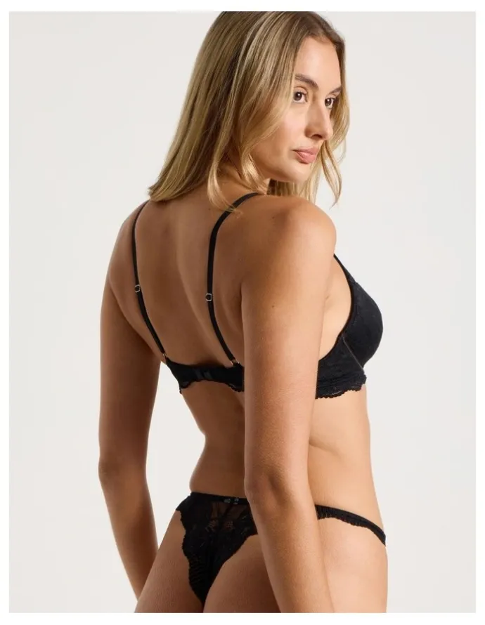 Chloe & Lola Bare Beauty Plunge Bra in Black