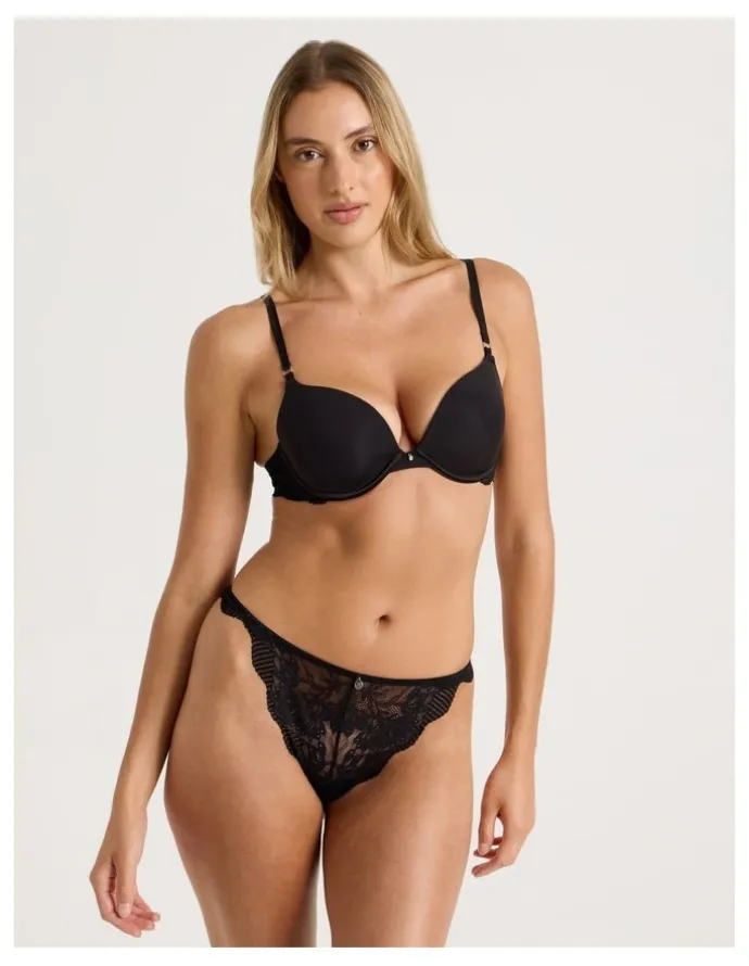 Chloe & Lola Bare Beauty Push Up Bra in Black